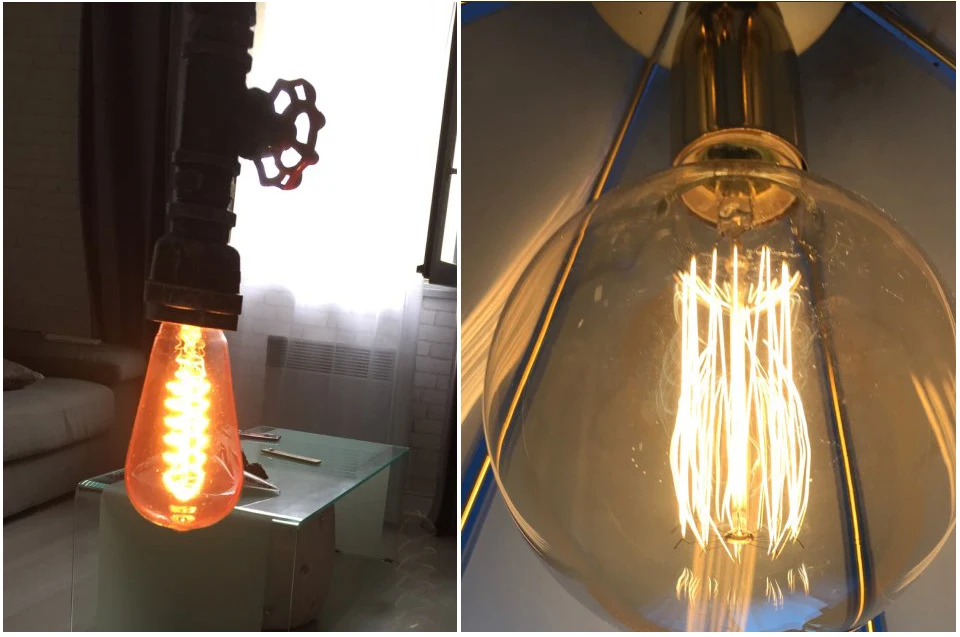 Ретро лампы Эдисона E27 40W 220V A19 ST64 G80 G95 ампулы Винтаж лампа Эдисона лампа накаливания Светильник лампы для домашнего декора