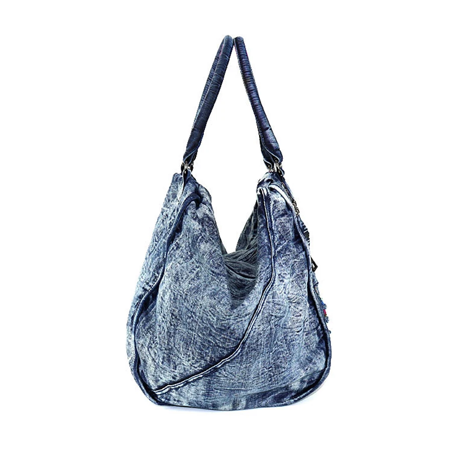 Женская сумка KISS KAREN большая Повседневная из джинсовой ткани|fashion handbag|handbags
