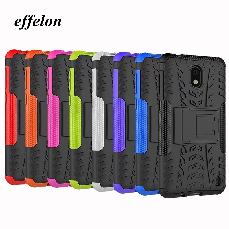 

New Cover Case For Nokia 2 Hybrid Armor 2 In 1 Stand Cases For Nokia 2 Dual Layer Kickstand Phone Bag For Nokia 2 Nokia2 Capa