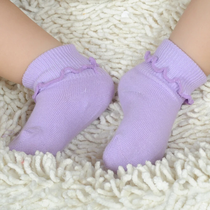 Новые детские носки удобные для девочек весенне осенние кружевные Короткие