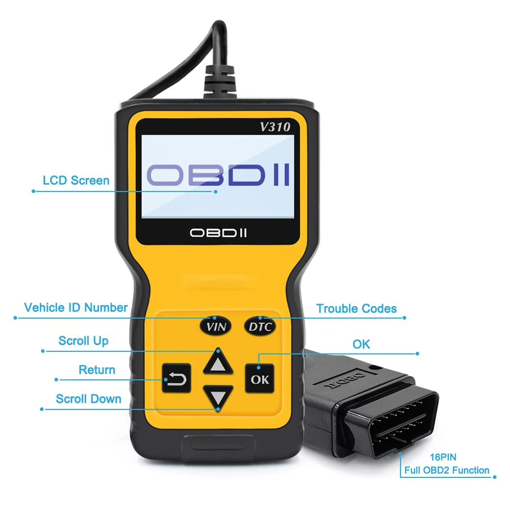 Считыватель кодов V310 OBD2 сканер V1.1 диагностический инструмент для проверки