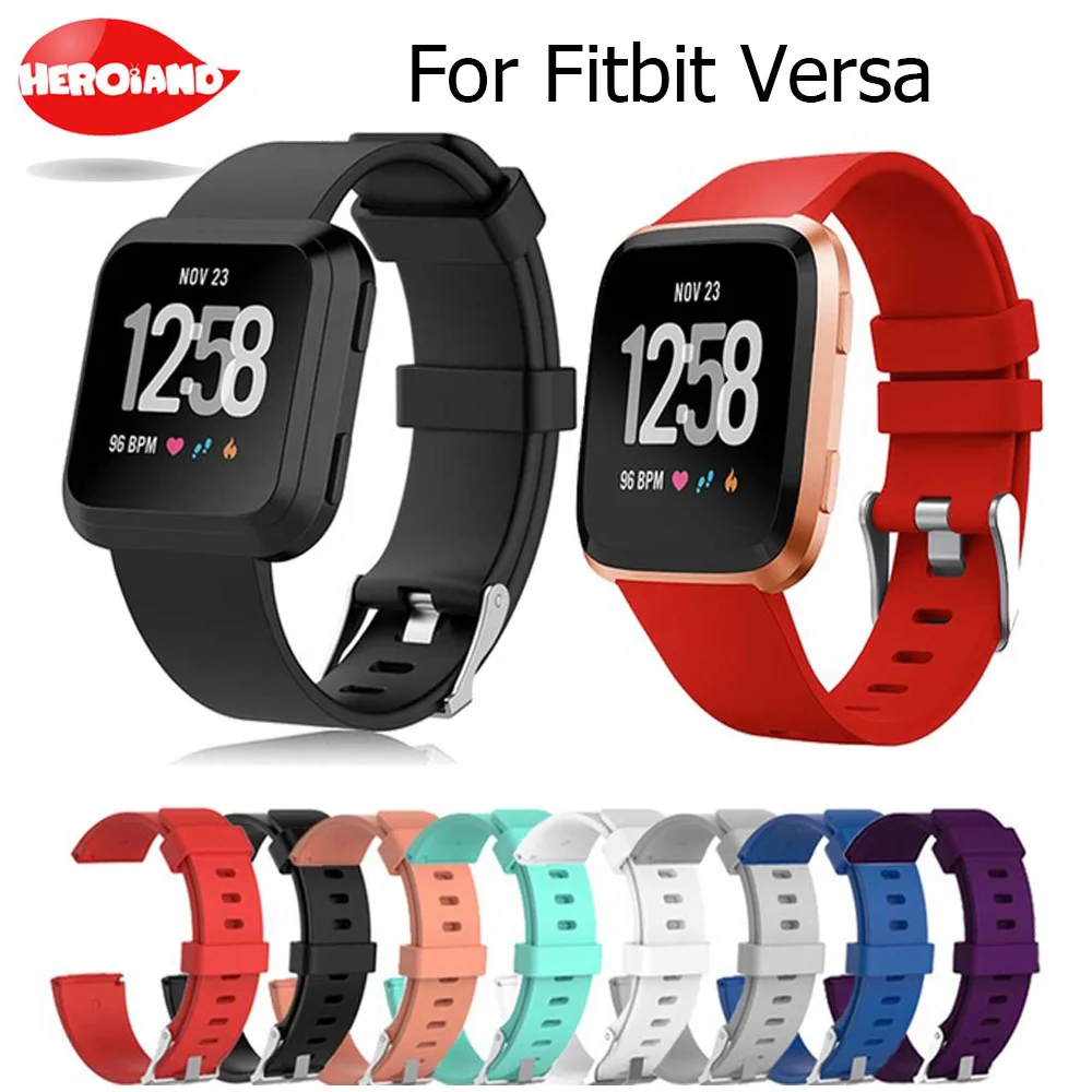 

1Pcs Soft Silicone Replacement Sport Wristband Watch Band Strap for Fitbit Versa Bracelet Wrist Watchband Colorful S L Size