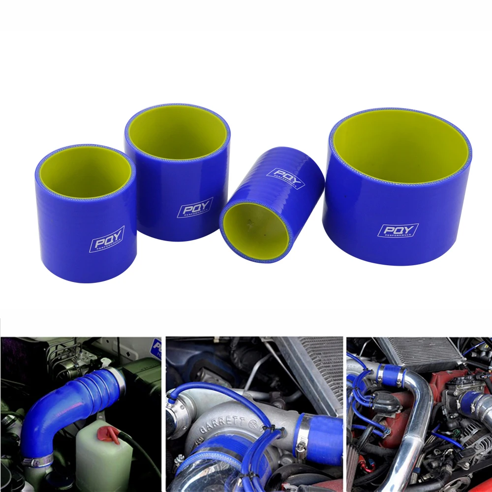 LZONE - 4" 102mm Straight Silicone Intercooler Turbo Intake Pipe Coupler Hose BLUE & YELLOW JR-SH0040-QY | Автомобили и