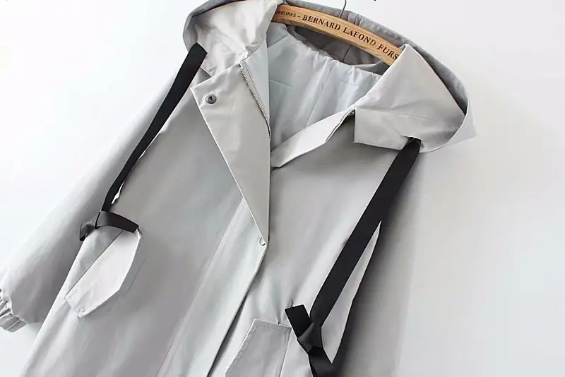 Куртка с капюшоном размера плюс 2XL, 2XL, 4XL, свободная куртка с лентами, для мальчика, друга, Harajuku, больше размера, ветровка, женская, в стиле хип-хоп, Базовая куртка