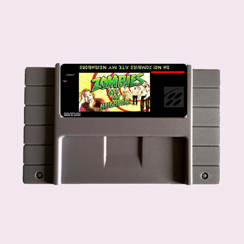 Высокое качество 16 бит зомби Ate мои соседи NTSC большая серая игровая карта для США