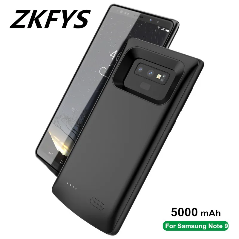 Ударопрочный чехол ZKFYS для зарядки аккумуляторов Samsung Galaxy Note 9 аккумулятора 5000 мАч