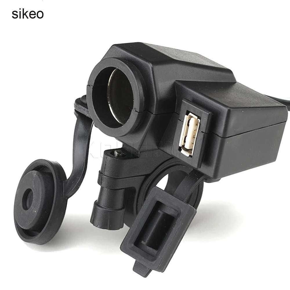 Водонепроницаемая вспышка sikeo для мотоцикла 12 в прикуриватель 5 usb адаптер