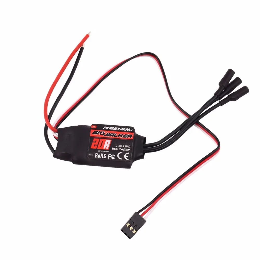 1 шт. Hobbywing Skywalker 12A 20A 30A 40A 60A 80A ESC контроллер скорости с UBEC для радиоуправляемых FPV