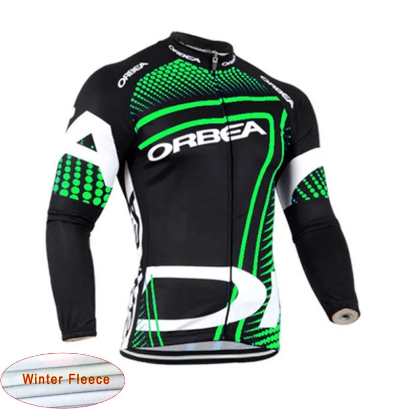 2018 Новый Велоспорт Джерси Orbea Pro зима Термальность флис с длинными рукавами Vélo