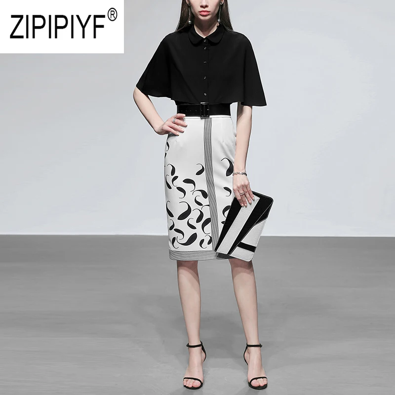 Элегантный Модный женский комплект из двух предметов черный однобортный