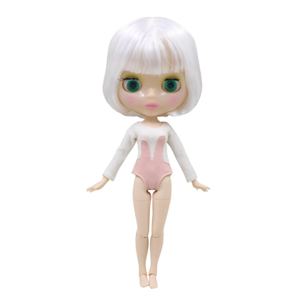 Ледяная фабрика blyth кукла 1/6 bjd 150BL136 белые волосы белая кожа шарнир тела полупрозрачное лицо 30 см