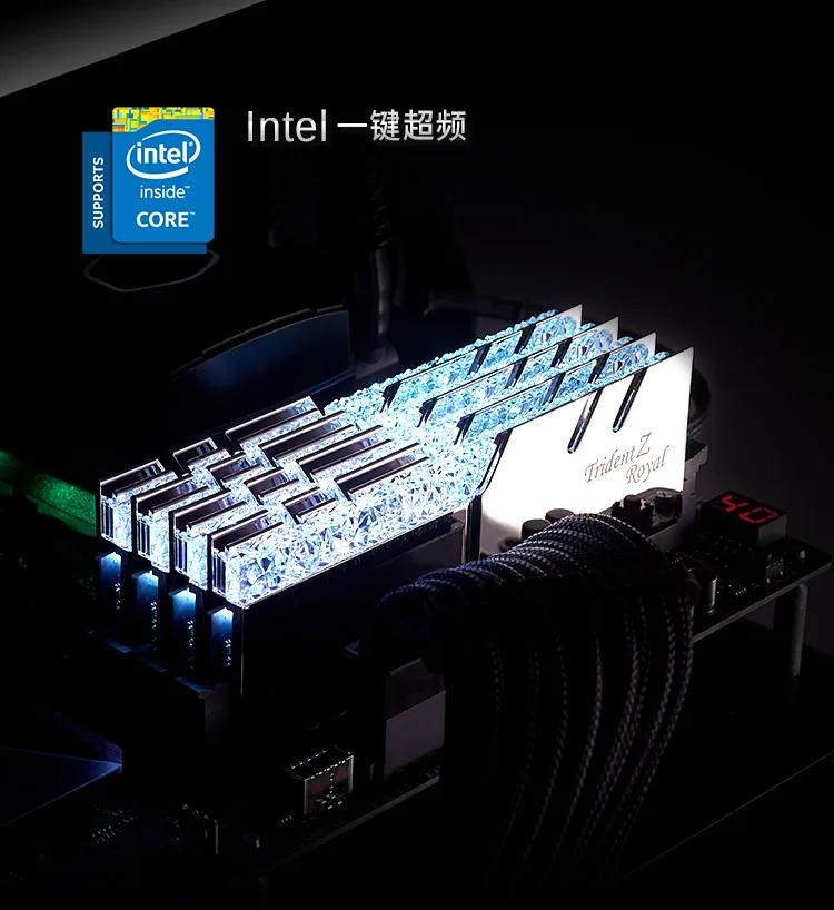 G. SKILL Trident Z Royal F4-3200C16D-32GTRS DDR4 3200 частота 32 Гб(16Gx2) набор настольной памяти RGB светильник(CL16