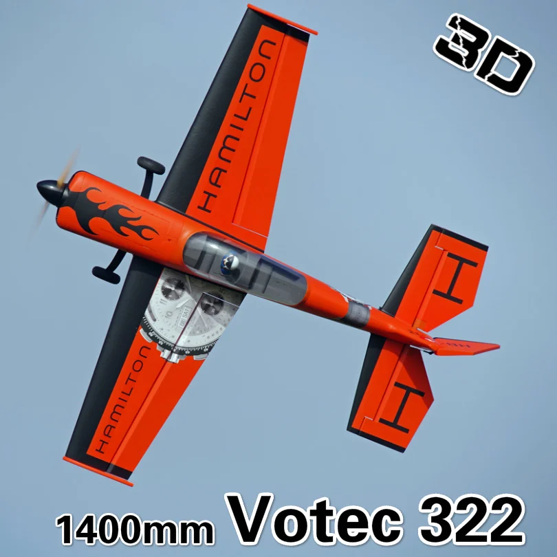 FMS 1400 мм 1 4 м Votec 322 V322 Аэробика 3D прочный EPO 6S 4CH радиоуправляемый самолет большой