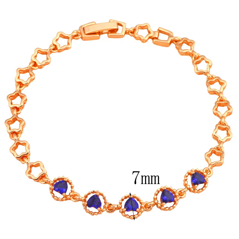 Романтичный стиль звезда и сердце дизайн золотой тон Шарм Браслеты для женщин