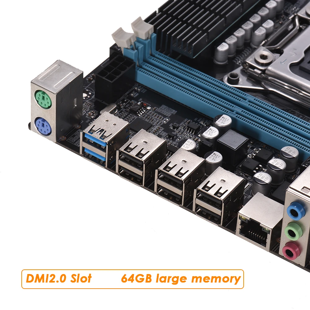 Материнская плата для компьютера E5 2.4F материнская с разъемом LGA 2011 DDR3 DMI2.0 64 Гб 79/c60x