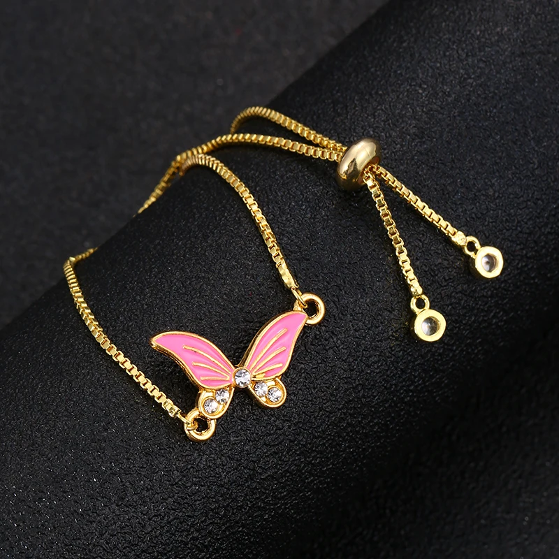 Summer Fashion Glamour Gold Bracelet Black White Red Pink Butterfly Adjustable Lady Cute Animal Wholesale | Украшения и