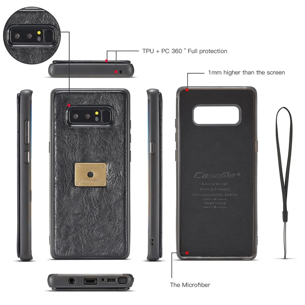 For Samsung Galaxy Note 8 S7 Edge Phone Case Flip Wallet Cover Multifunction Magnetic Waist Bag Purse with Card Slots | Мобильные
