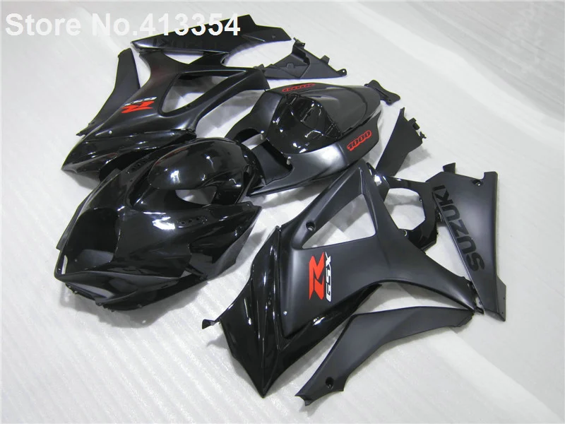 Запасные части для кузова обтекатели для Suzuki GSXR 1000 07 08 K7 K8 глянцевый черный обтекатель комплект GSXR1000 2007 2008 HJ22