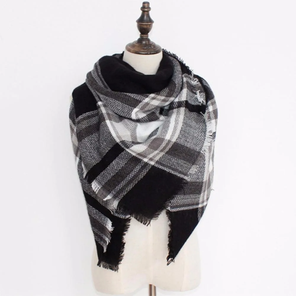 Женская Теплый Мода Плед Шали Обруча Глушитель Длинный Мягкий Шарф Пашмины |