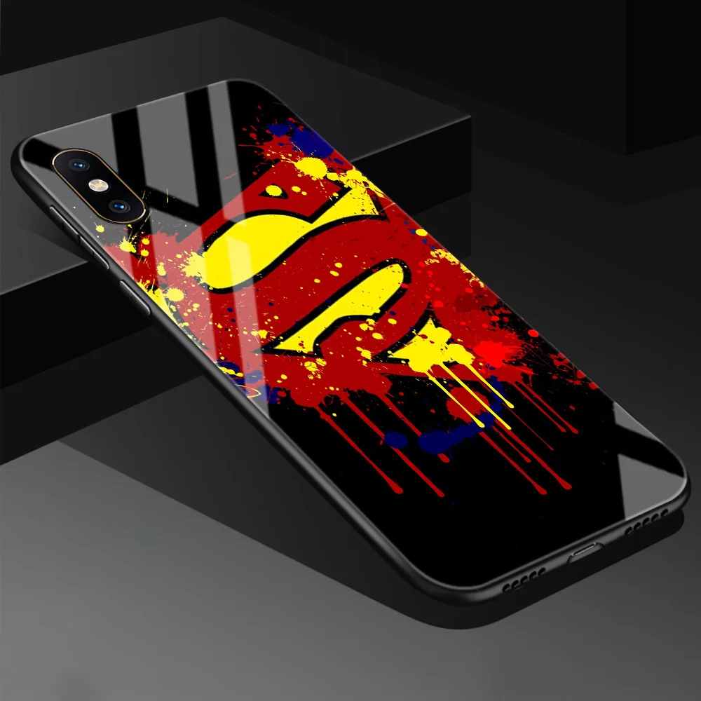 01469 Для Xiaomi mi 6 Чехол закаленное Стекло супермен твердый чехол на заднюю панель телефона для Xiaomi mi 9 чехол mi 6 8 SE LITE mi x 2 2s 3 s MAX 3 - Цвет: 01469