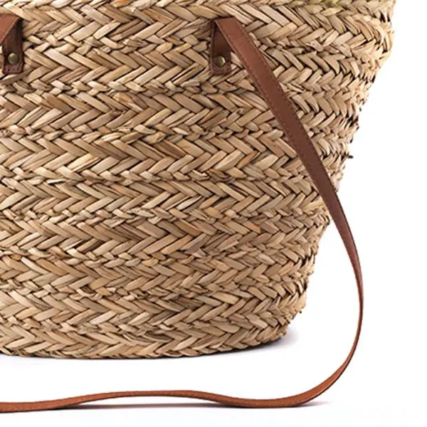 

new Straw+Polyester bag fashion leisure straw bag quality craft paper holiday weaving handbag beach bag