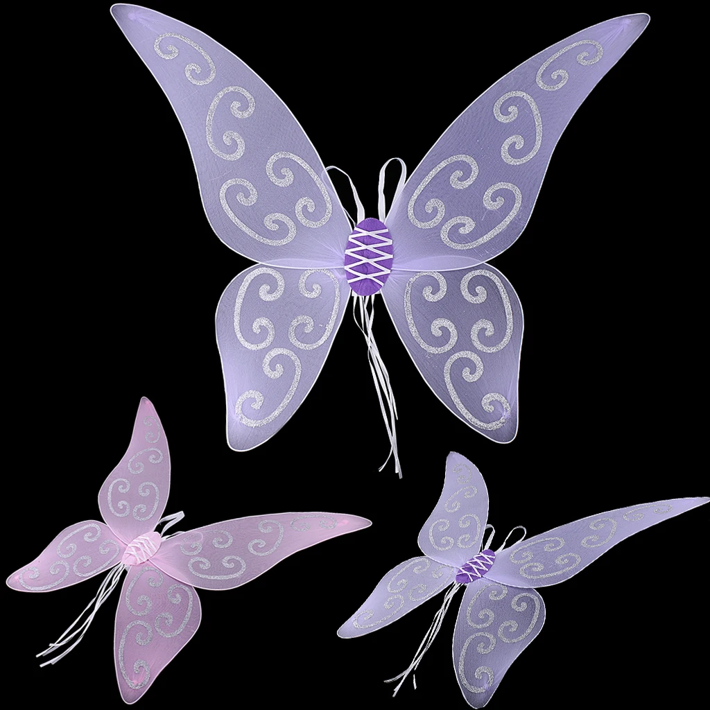 Комплект из 2 блестящих костюмов для девочек с изображением бабочки сказочного