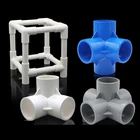 Пластиковые фитинги из ПВХ, трехходовые, четырехходовые, пятиходовые, шестиходовые, прямоугольные полки для соединения водопроводной трубы, 20 мм, 25 мм, 32 мм