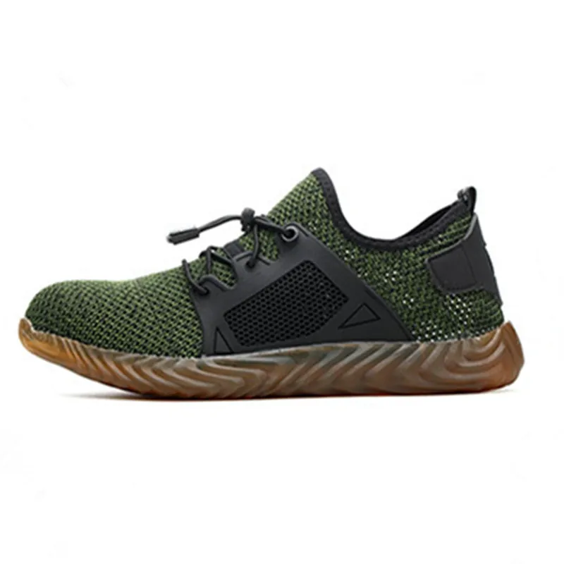 Men's Lightweight Breathable Safety Shoes Men Outdoor Steel Toe Cap Sneakers Anti-smashing Work Protective Boots Plus Size 37-48 | Обувь
