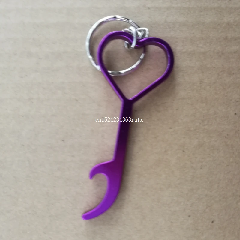100 шт. милый брелок в форме сердца для открывания бутылок ключей Портативный