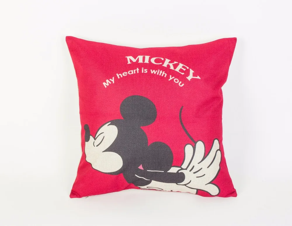1 пара мультяшная Подушка с принтом мыши квадратные подушки для дивана гостиной