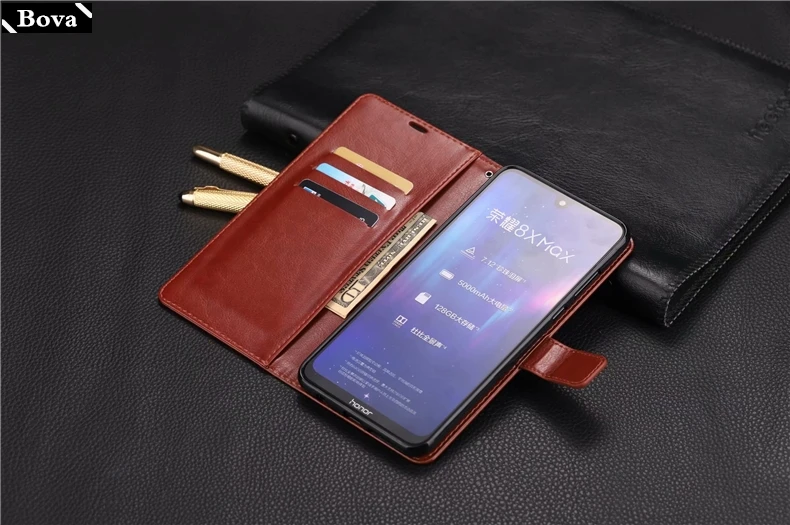Для fundas huawei Honor 8X держатель для карт, чехол для huawei Honor 8X Max, кожаный чехол для телефона Honor 8X, кошелек, откидная крышка