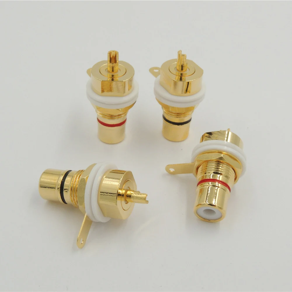 20 шт./лот высококачественный медный позолоченный гнездовой разъем RCA|socket gsm|chassis
