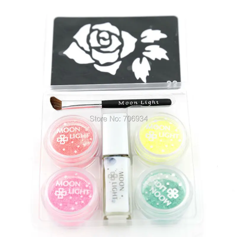 Флуоресцентные Блестящие Татуировки полный набор Временные татуировки 1 4