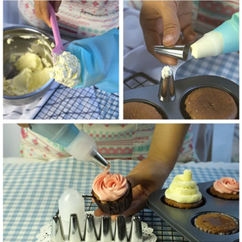 New Silicone TPU Piping Bag Reusable Icing Cream Pastry Cake Decorating Tool | Дом и сад