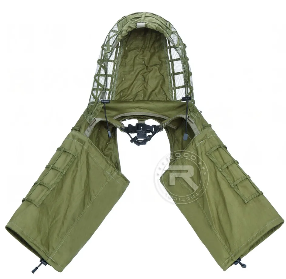 ROCOTACTICAL армейская верхняя одежда для снайпера Viper Hood Tactical Combat Sniper Suit Ghillie Suit Hood для страйкбола пейнтбола сp Multicam - Цвет: Army Green