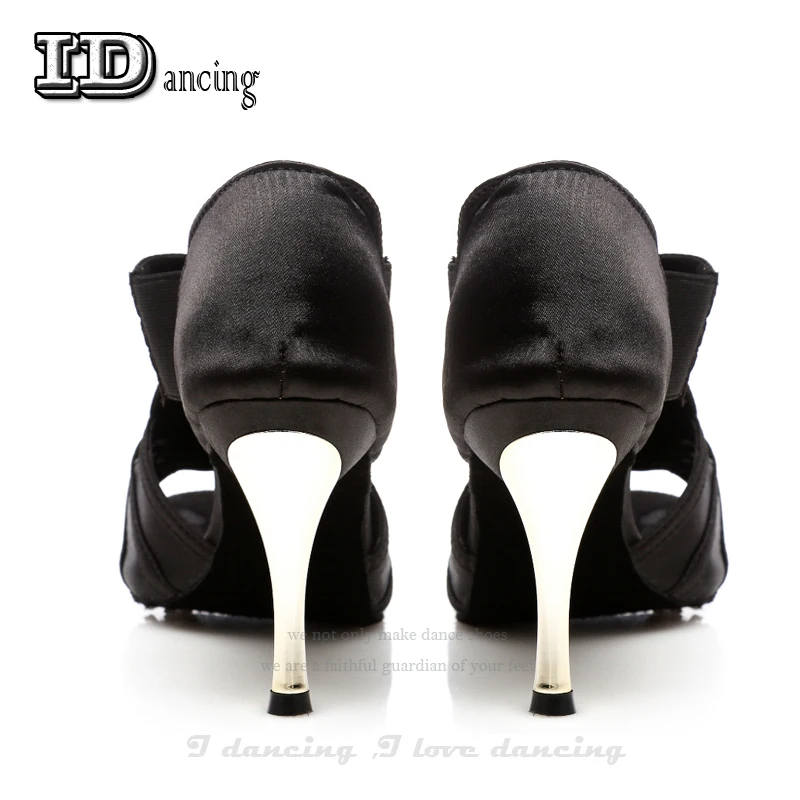 Обувь для бальных танцев Цвет Черный Высокий золотой каблук обувь сальсы женская