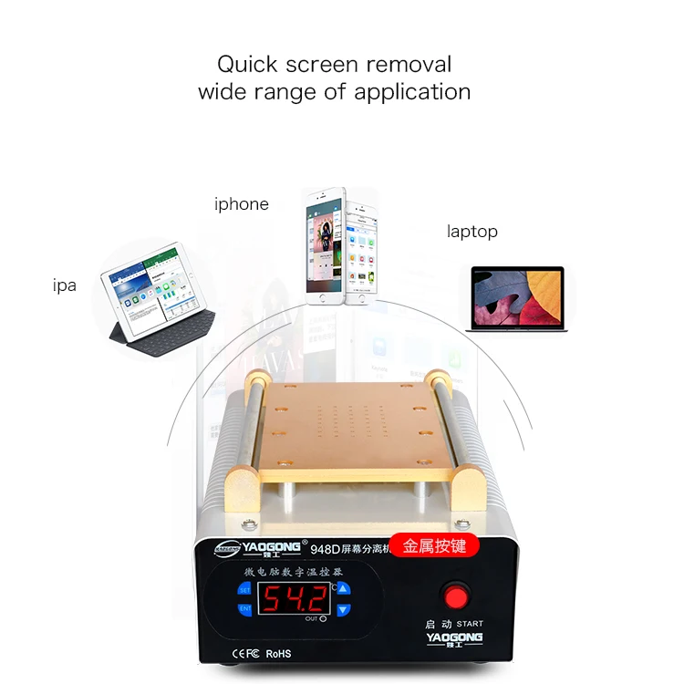 Yaogong CP-760 lcd сенсорный экран стекло сепаратор машина для мобильного телефона