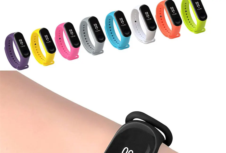 Силиконовый ремешок для xiaomi mi band 3, спортивные часы, браслет, ремешок на запястье для xiaomi mi band 3, аксессуары, браслет, напульсник, новинка