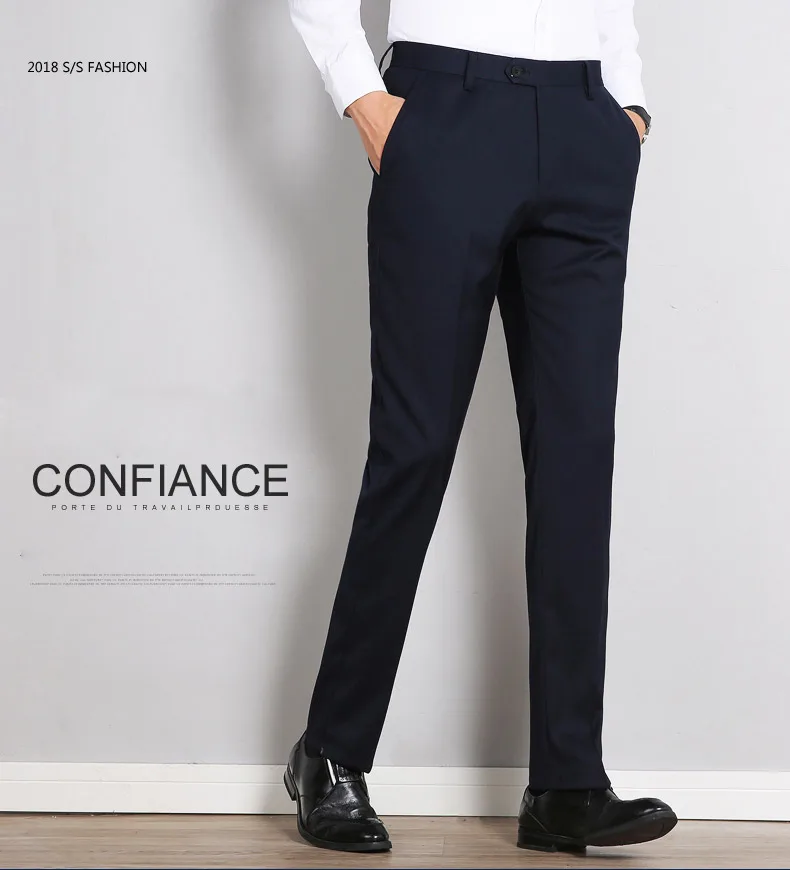 Весенне-зимние мужские деловые штаны, классическое Деловое платье, офисные брюки для мужчин, теплый тонкий костюм, брюки для мужчин, Pantaloni Tuta Uomo