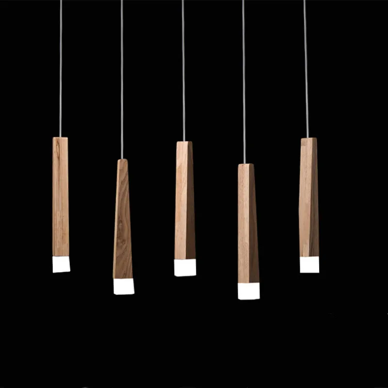 Современный японский стиль Дерево Led подвесные светильники кухня ресторан