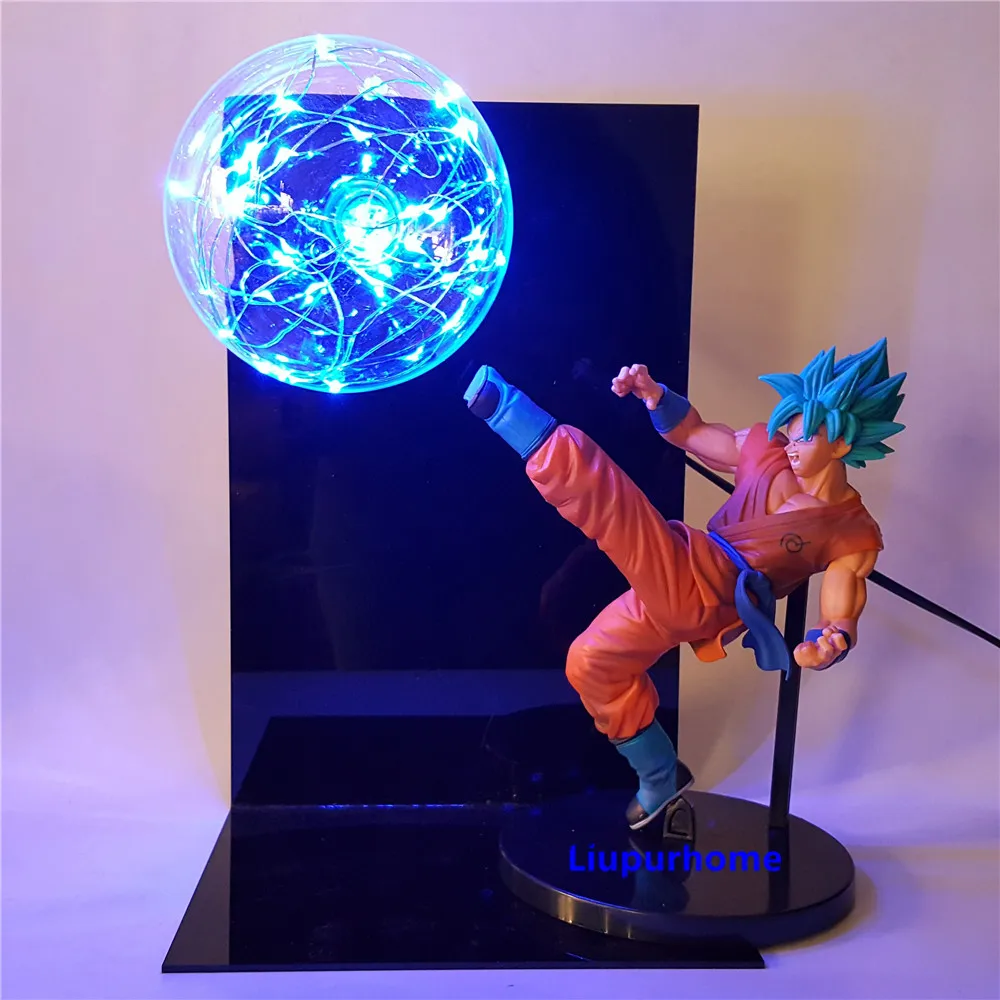 Lampara Бог Гоку Супер Saiyan светодиодный ночной Светильник &quotсделай сам&quot Дисплей