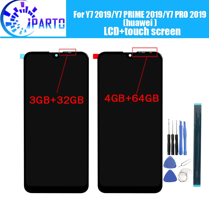 Для Huawei Y7 2019/Y7 PRIME 2019 ЖК дисплей + сенсорный экран дигитайзер в сборе 100% новый