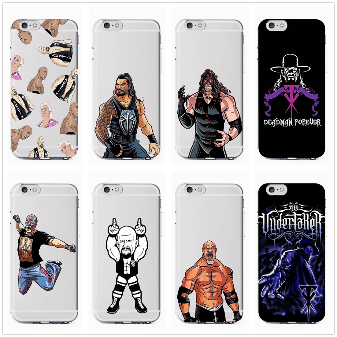 

Wrestling 90s Wrestlers Hollow Soft Silicone Transparent Phone Case Cover For iphone 13 12 11Pro MAX 6 6s 7 8plus X XS XR XSMax