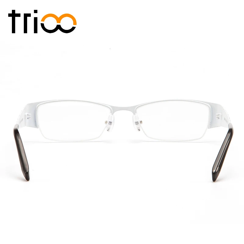 TRIOO Wave Design Prescription Eyeglasses Black White Multi Color Cool Myopia Glasses Fashion Semi Rimless Optical Eyewear |