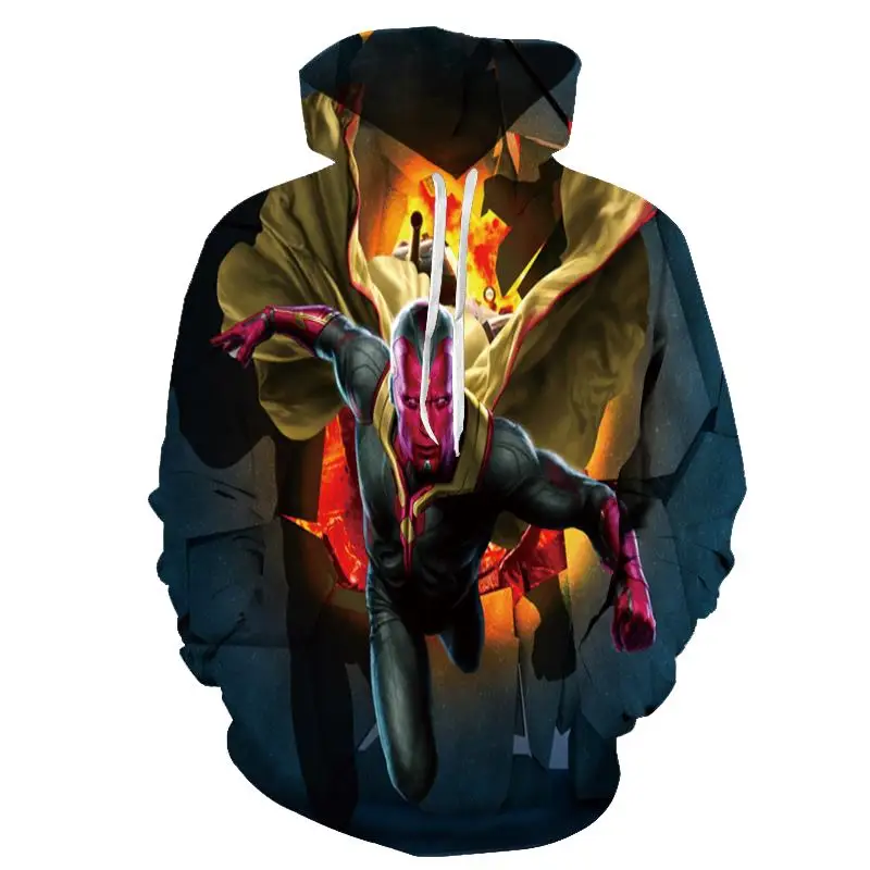 Толстовка с капюшоном для мужчин черная толстовка и принтом в виде волков