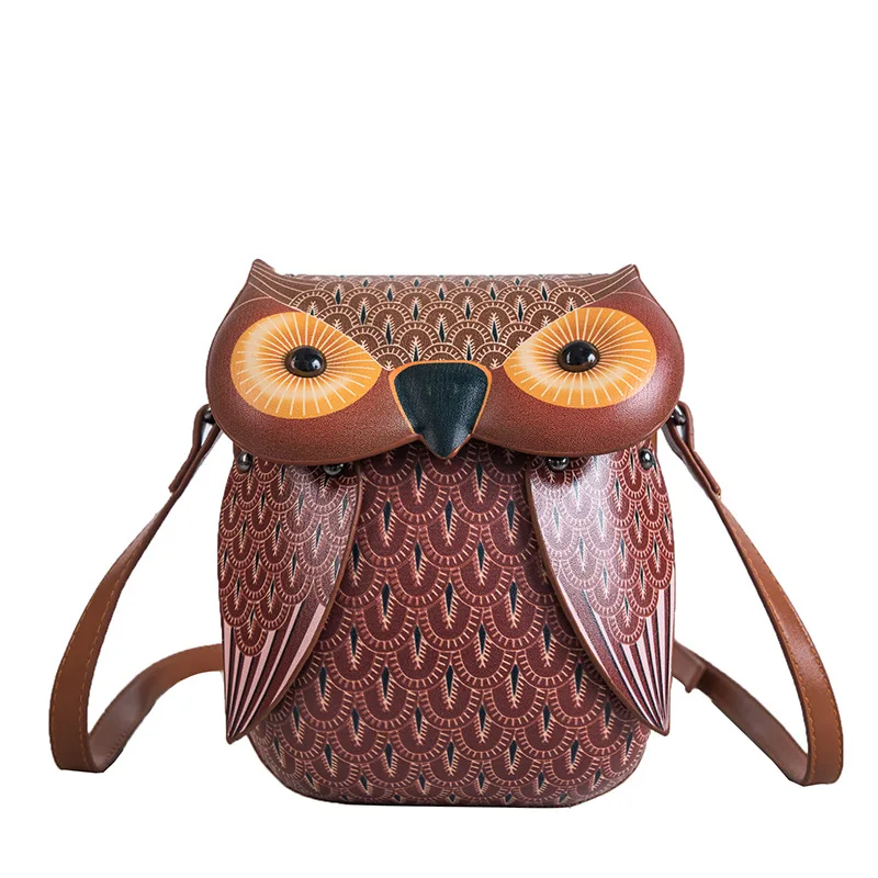 Girl Personality Bag Korean Version of The Shoulder 2019 Women Retro Owl Diagonal Crossbody Travel | Багаж и сумки