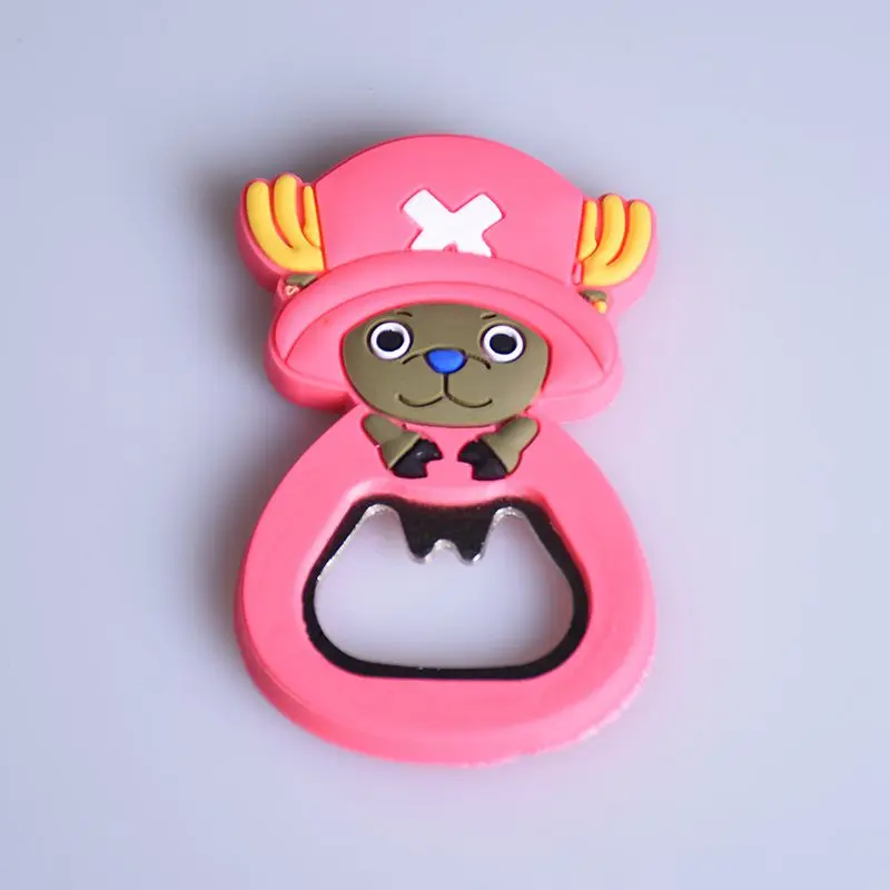 A Kawaii креативные дети мультфильм многофункциональная силиконовая Милая бутылка из нержавеющей стали магниты открывалка для пива стикер для холодильника кухонный инструмент - Цвет: A
