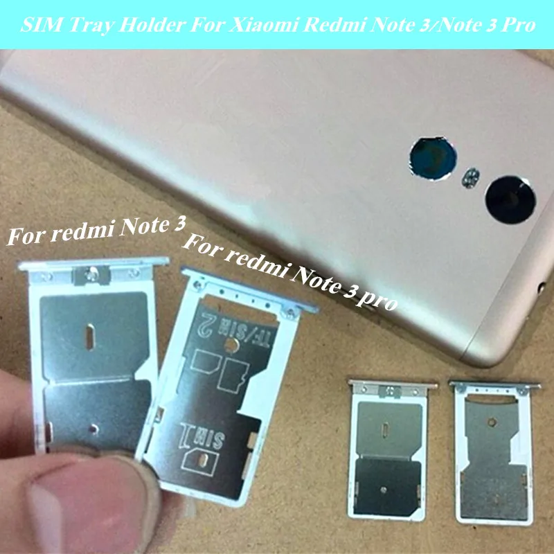 Держатель для двух SIM карт Xiaomi Redmi Note 3 Pro Nano Sim 1/2 Micro SD/TF|Корпусы и рамки мобильных