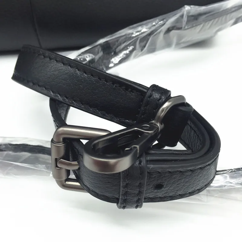 Женская сумка из 100% натуральной кожи деловой портфель модная черная через плечо