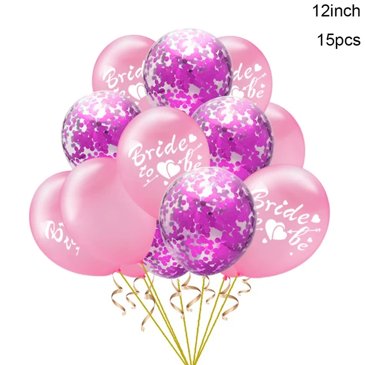 Balloons Set 3 Йориу Невеста быть латекс конфетти для воздушного шара балон набор Девичник декорации на свадьбу, вечеринку команда свадебный душ сувениры - Цвет: Balloons Set 3
